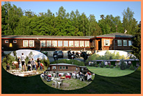 �bersicht Haupthaus Pension Waldoase